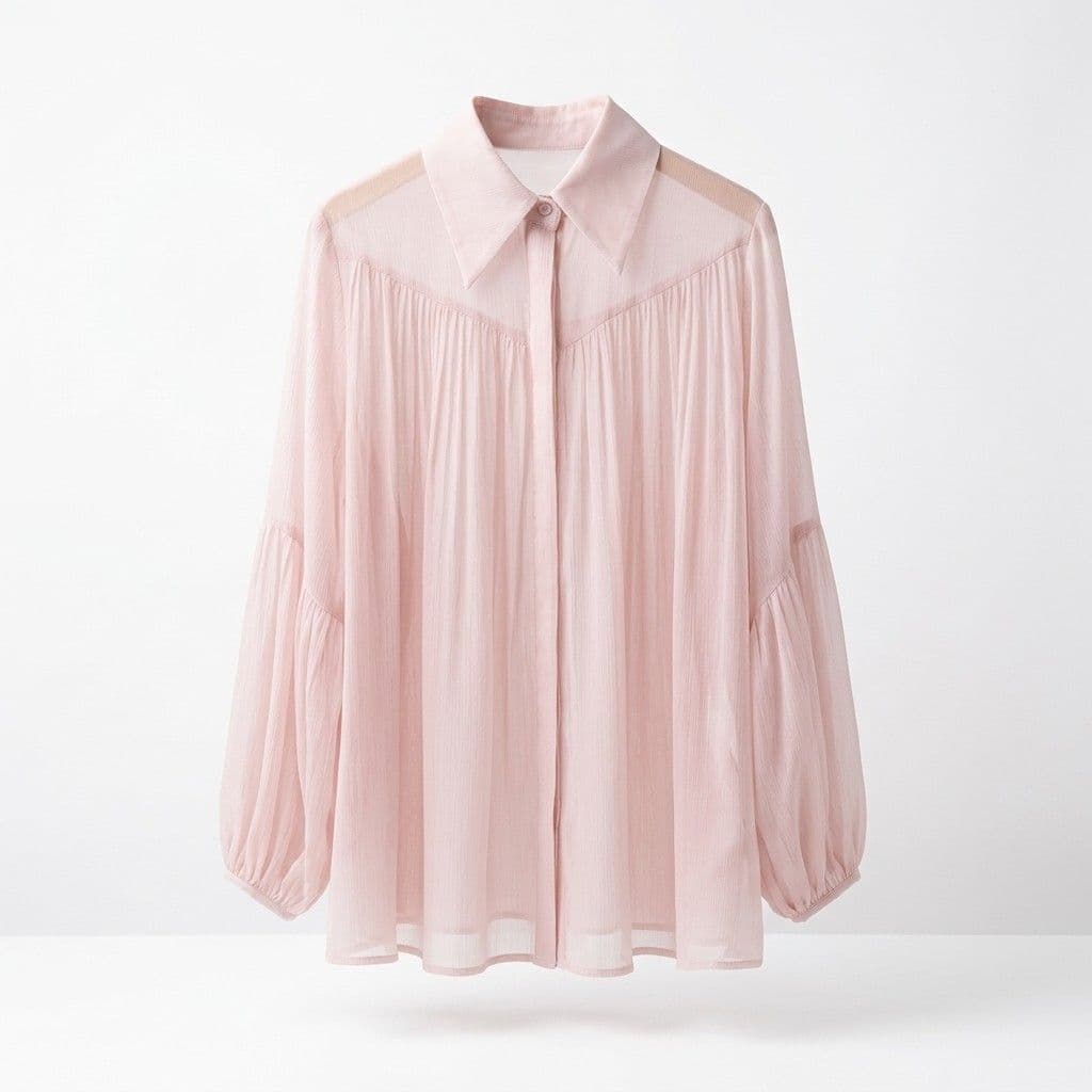 Button Down Long Sleeve Shirt Pink