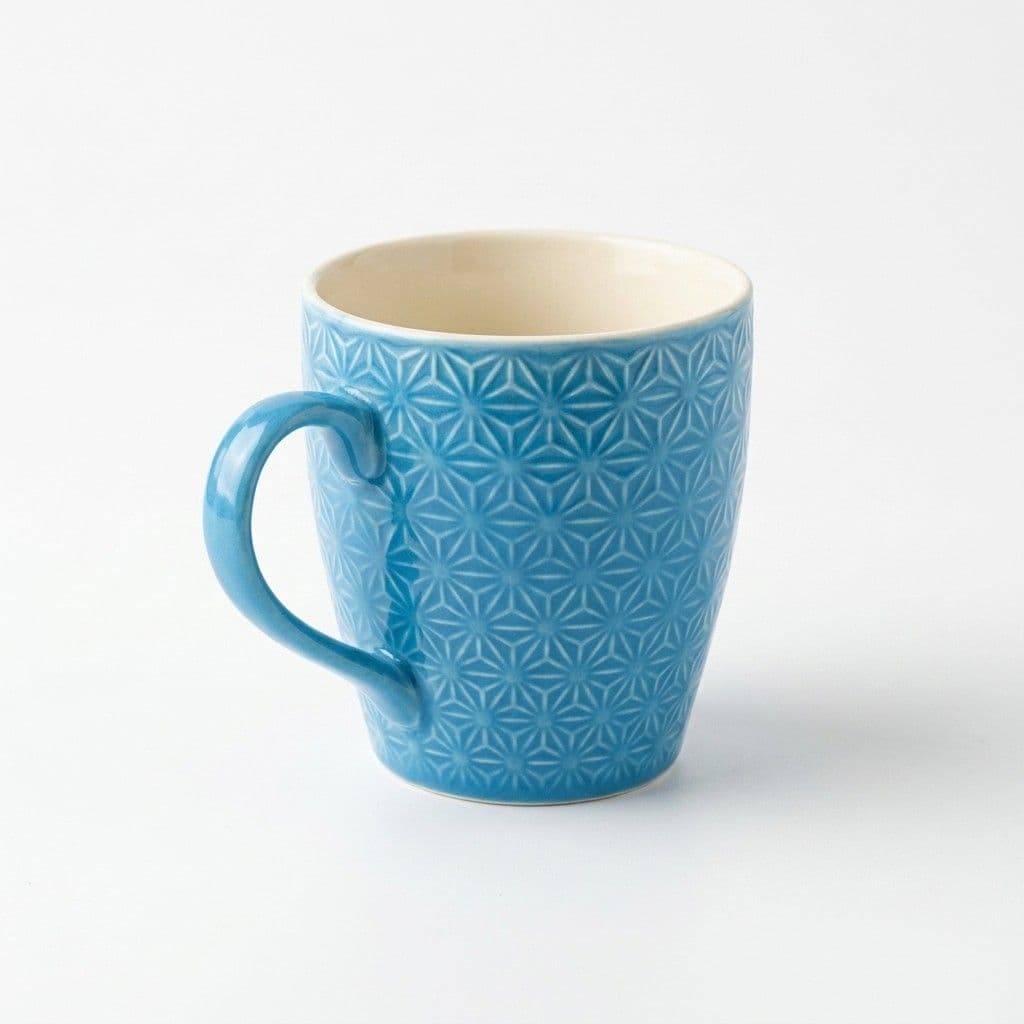 Ceramic Mug Textured Pattern Blue