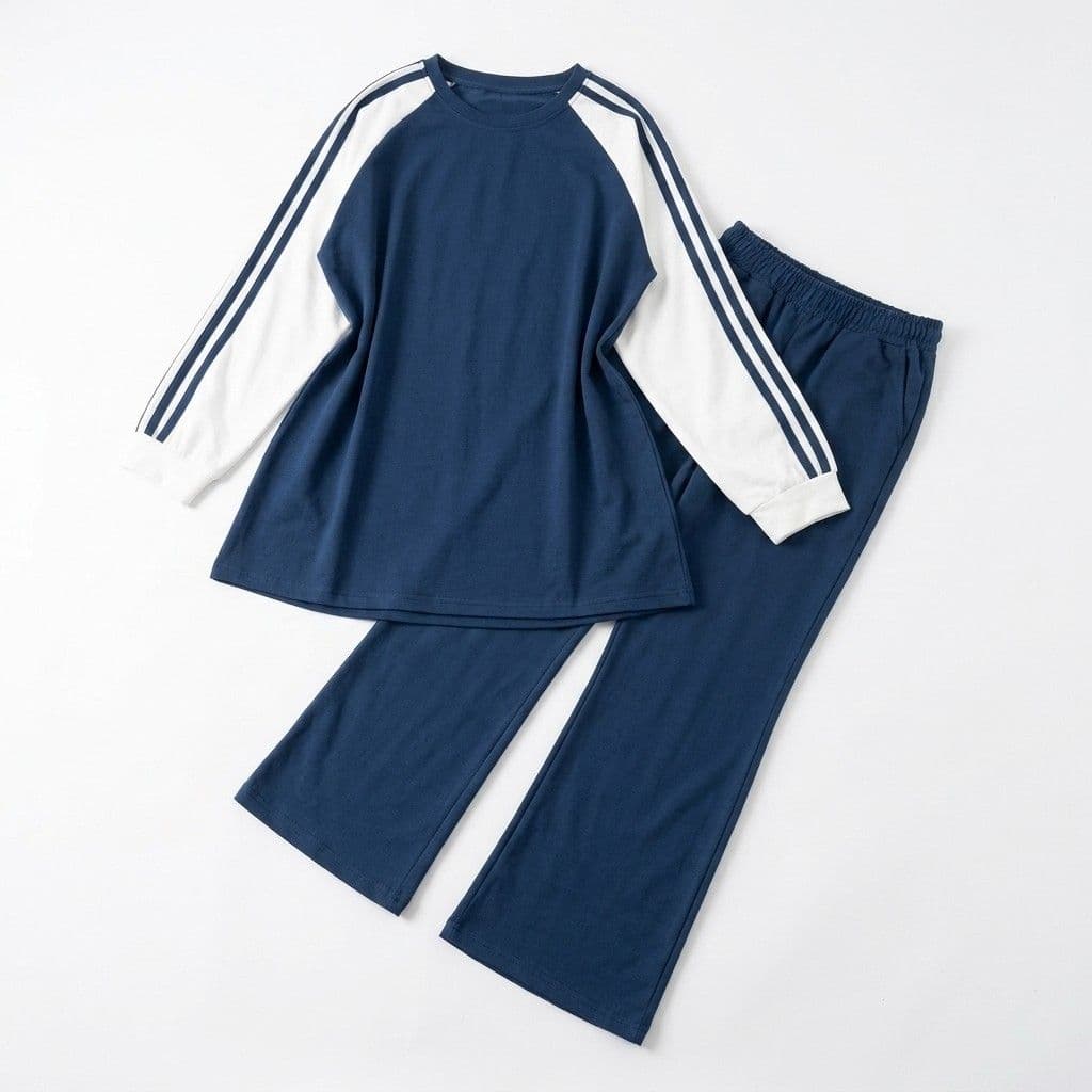 Cotton Tracksuit Set Navy Blue