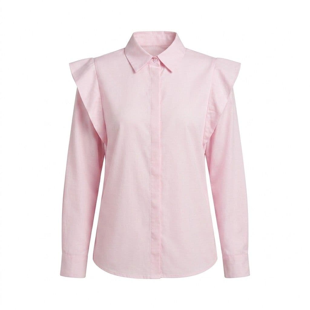 Button Down Shirt Long Sleeve Light Pink