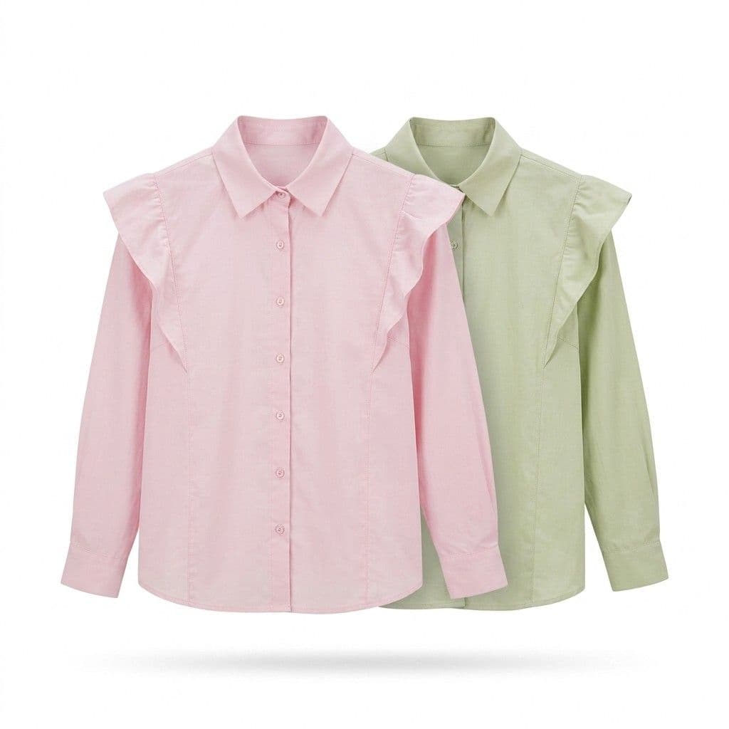 Button-Down Shirt Long Sleeve Pink