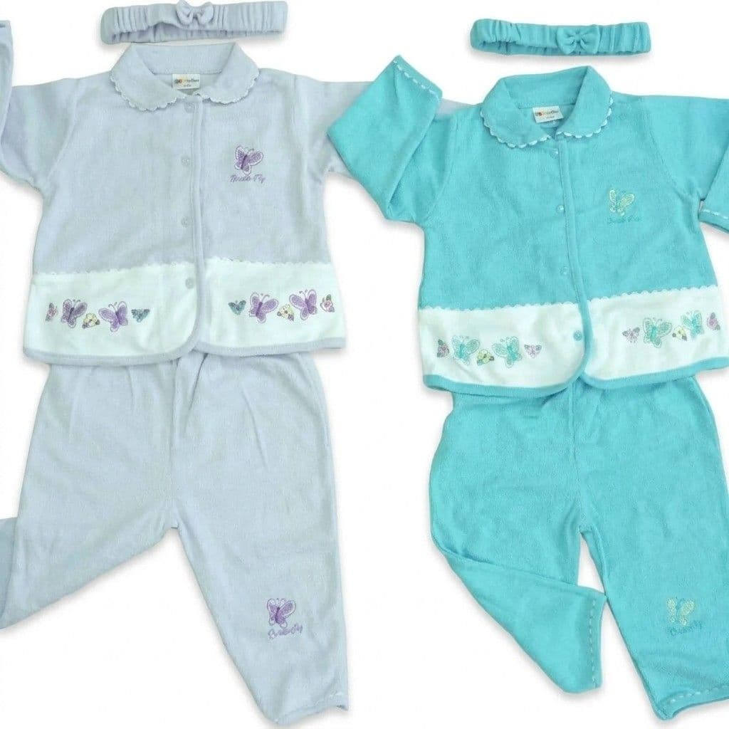 Baby Clothing Set Long Sleeve Top and Pants with Headband